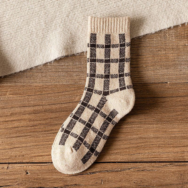 Coffee & Bear - Tartan Grid Socks