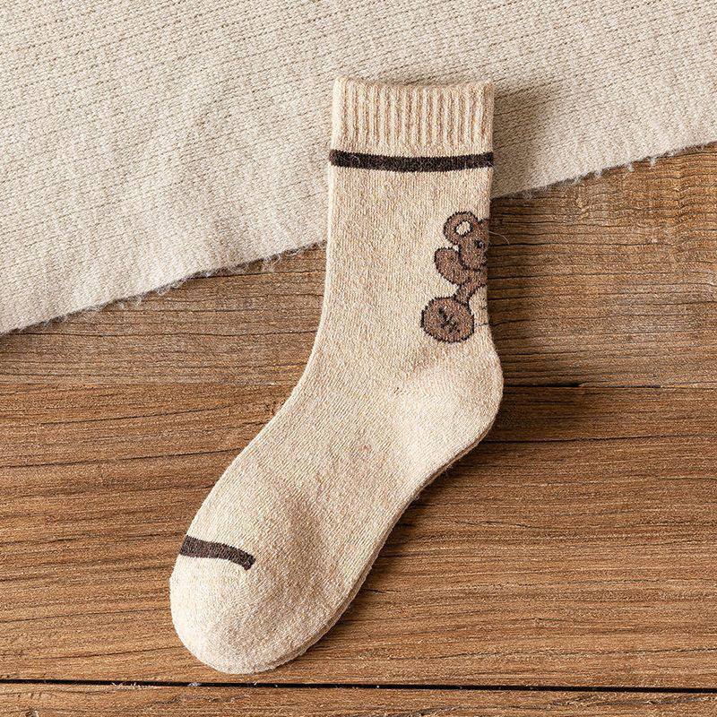 Coffee & Bear - Ivory Bear Socks