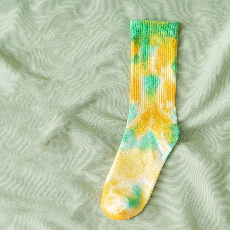 Tie & Dye - Green-Yellow Socks
