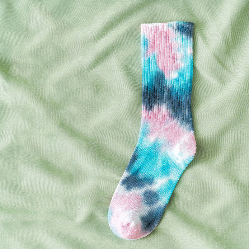 Tie & Dye - Blue - Pink Socks