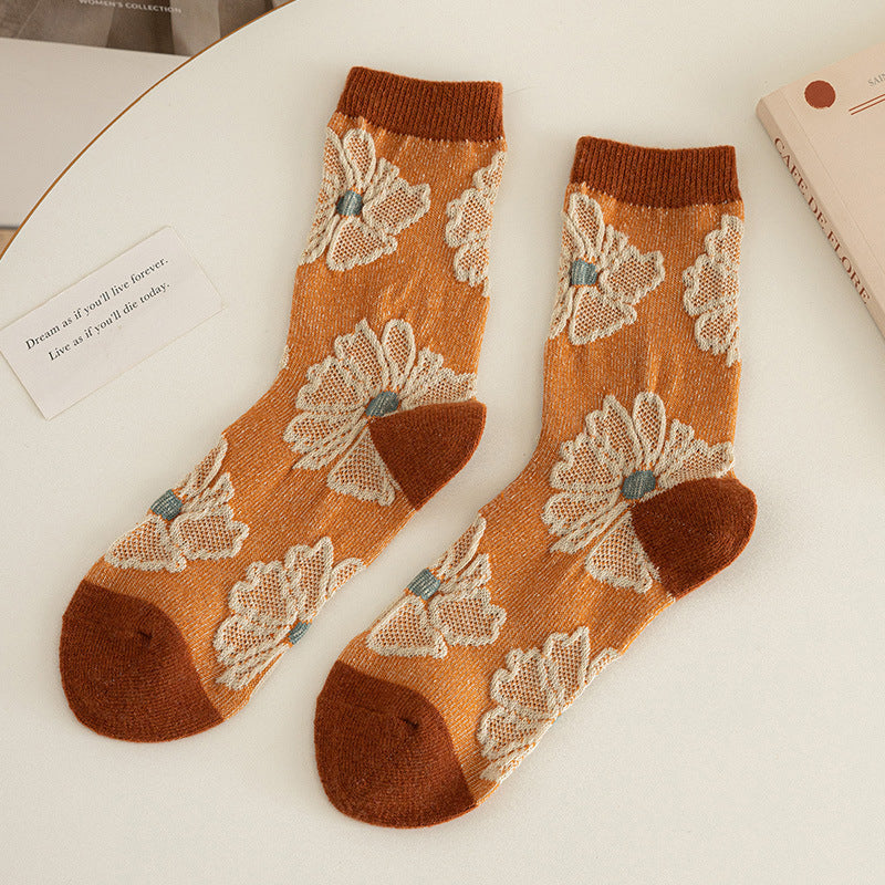 Rusty Dusk - Oriental Poppy Socks