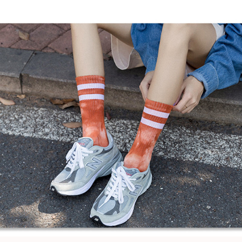 Striped Tie & Dye Socks