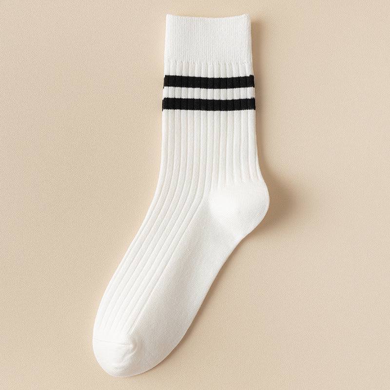 Solid Stripes - Off White Socks