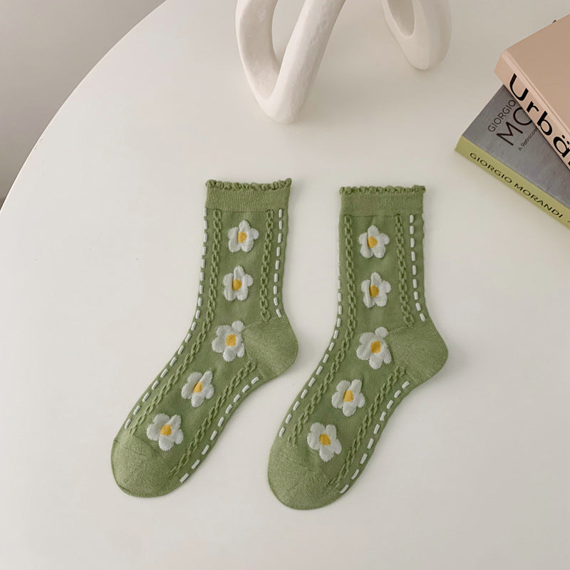 Spring Bloom - Baby's Breath Socks