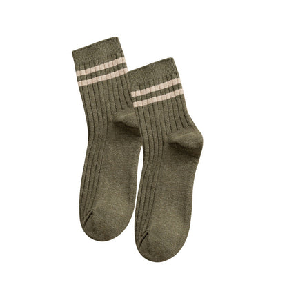 Solid Stripes - Green Socks