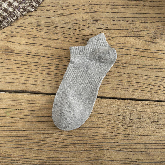 Breathable Solid Ankle - Gray Socks