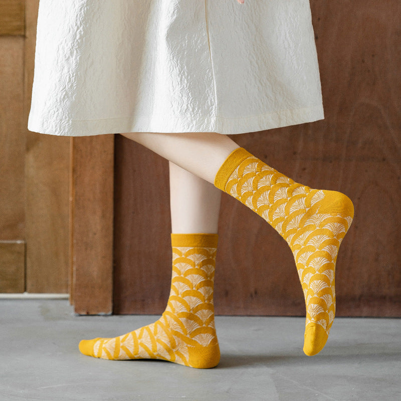 Shell Patterned Breathable Socks