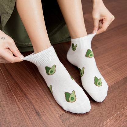 Avocado - White Socks