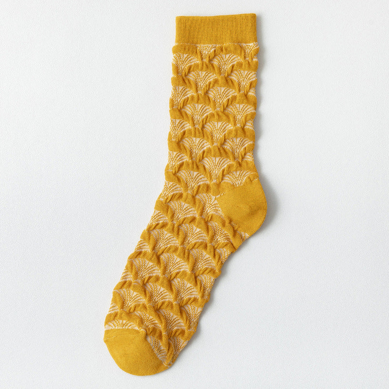 Shell Patterned Breathable - Yellow Socks