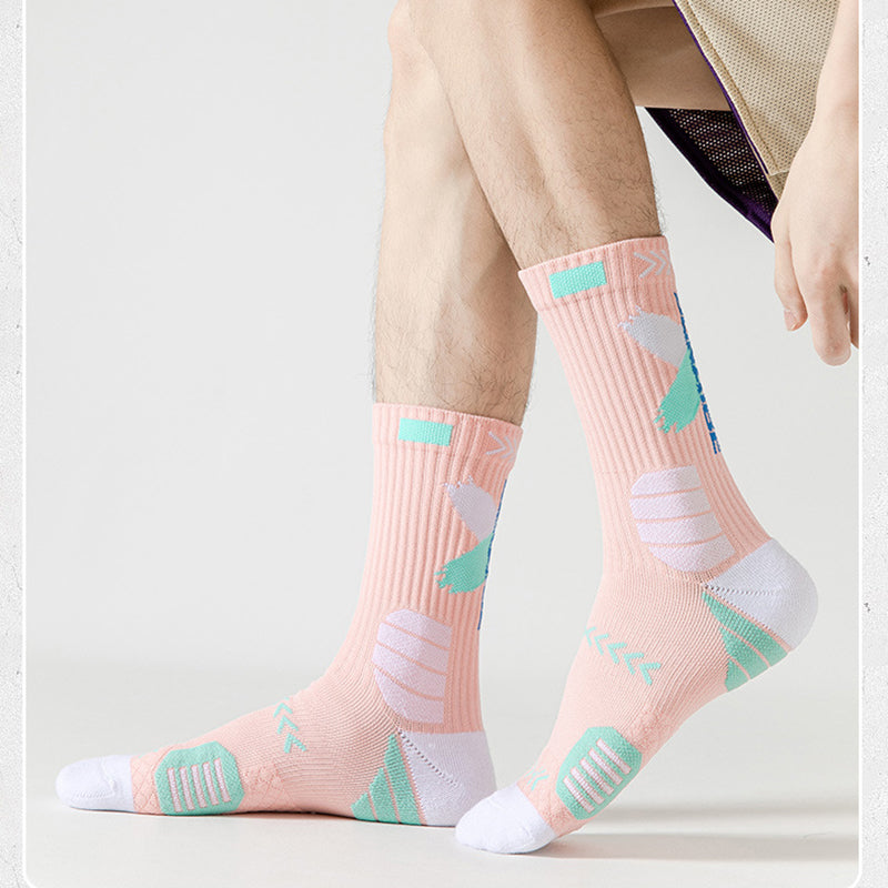 Pink Ridged Active Socks