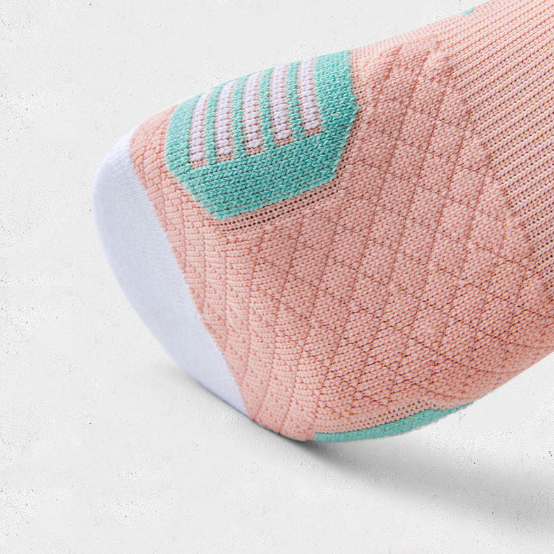 Pink Ridged Active Socks