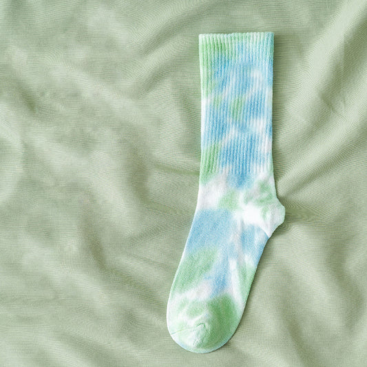 Tie & Dye - Blue-Green Socks