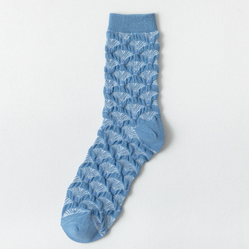 Shell Patterned Breathable - Blue Socks