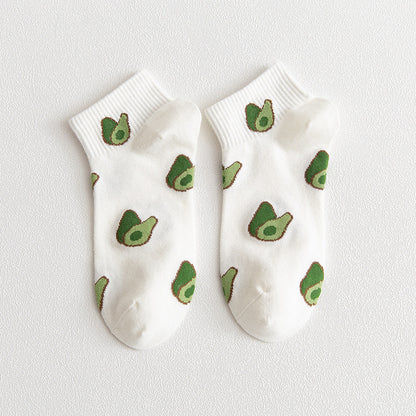 Avocado - White Socks