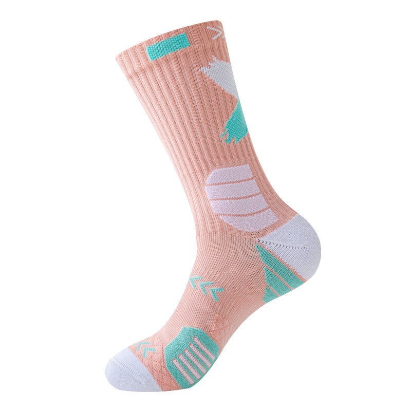 Pink Ridged Active Socks