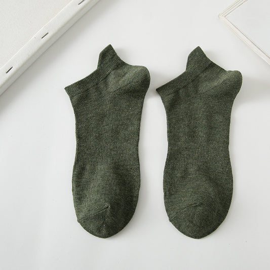 Solid Ankle - Olive Green Socks