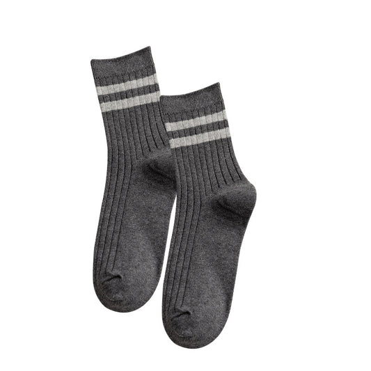 Solid Stripes - Grey Socks