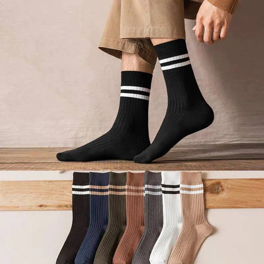 Solid Stripes - Black Socks