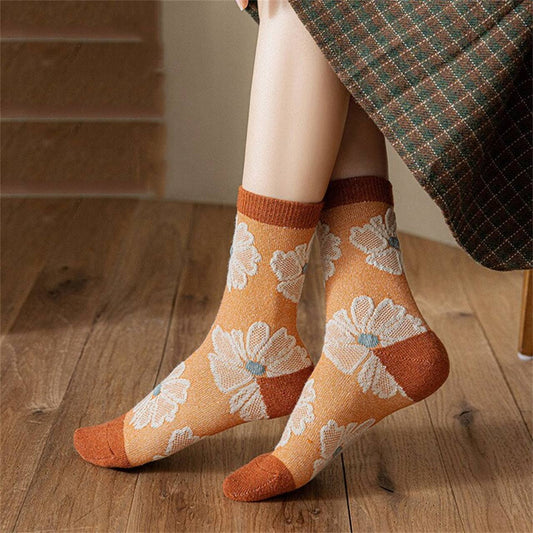 Rusty Dusk - Oriental Poppy Socks