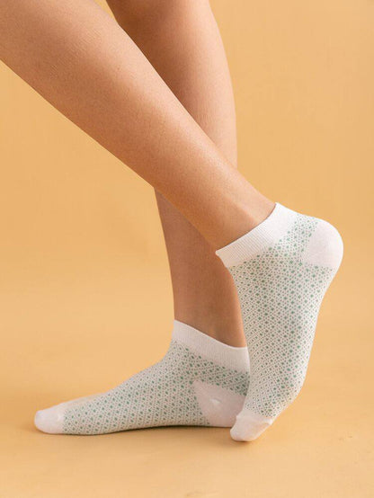 Minty White - Plaid Mint Socks