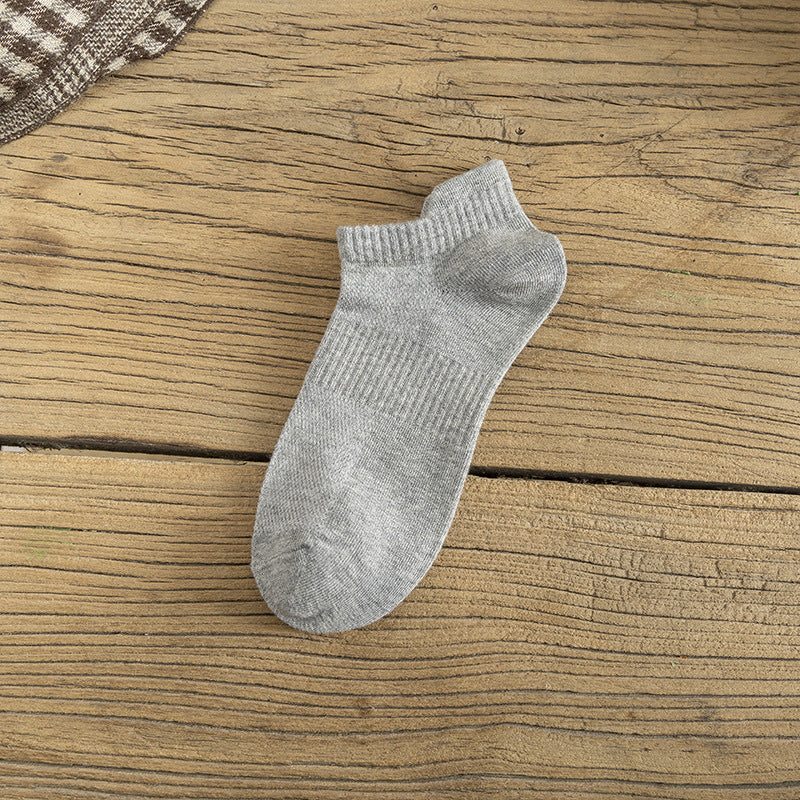 Breathable Solid Ankle Socks - Combo of 10